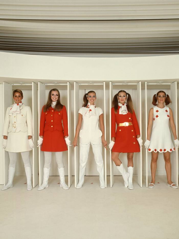 Structured White Coat With Go-Go Boots Structured White Coat With Go-Go Boots — 60s Outfits