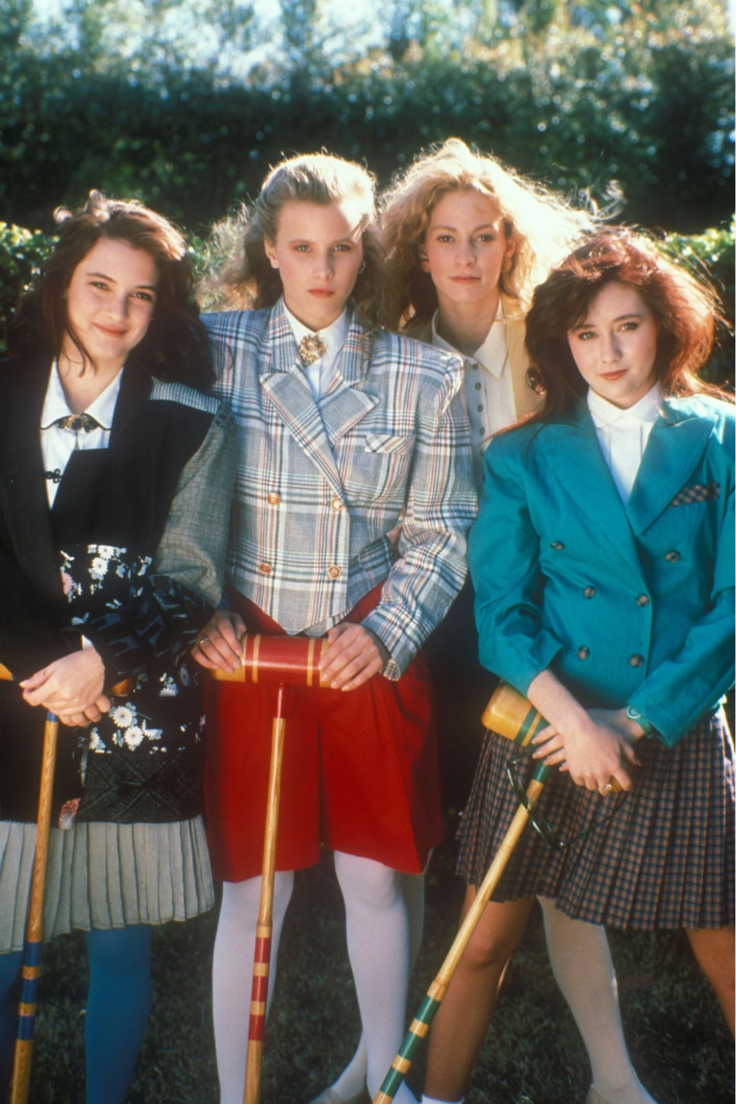 Preppy Plaid Blazers with Shoulder Pads Preppy Plaid Blazers with Shoulder Pads — 80s Style