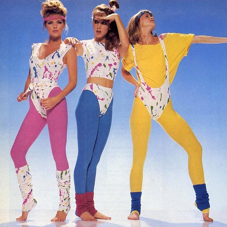 80s Sportswear with High-Cut Leotards 80s Sportswear with High-Cut Leotards — 80s Style