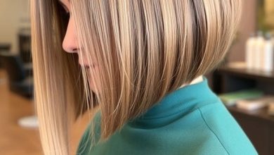 25 A-Line Haircuts to Personalize Your Style: Dramatic Angled A-Line Bob