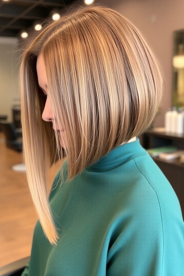 Dramatic Collarbone A-Line Bob