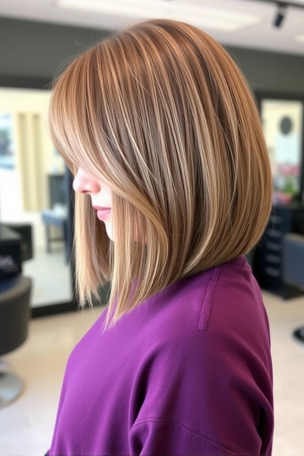 Angled Collarbone Bob With Soft Bangs — A-Line Bob