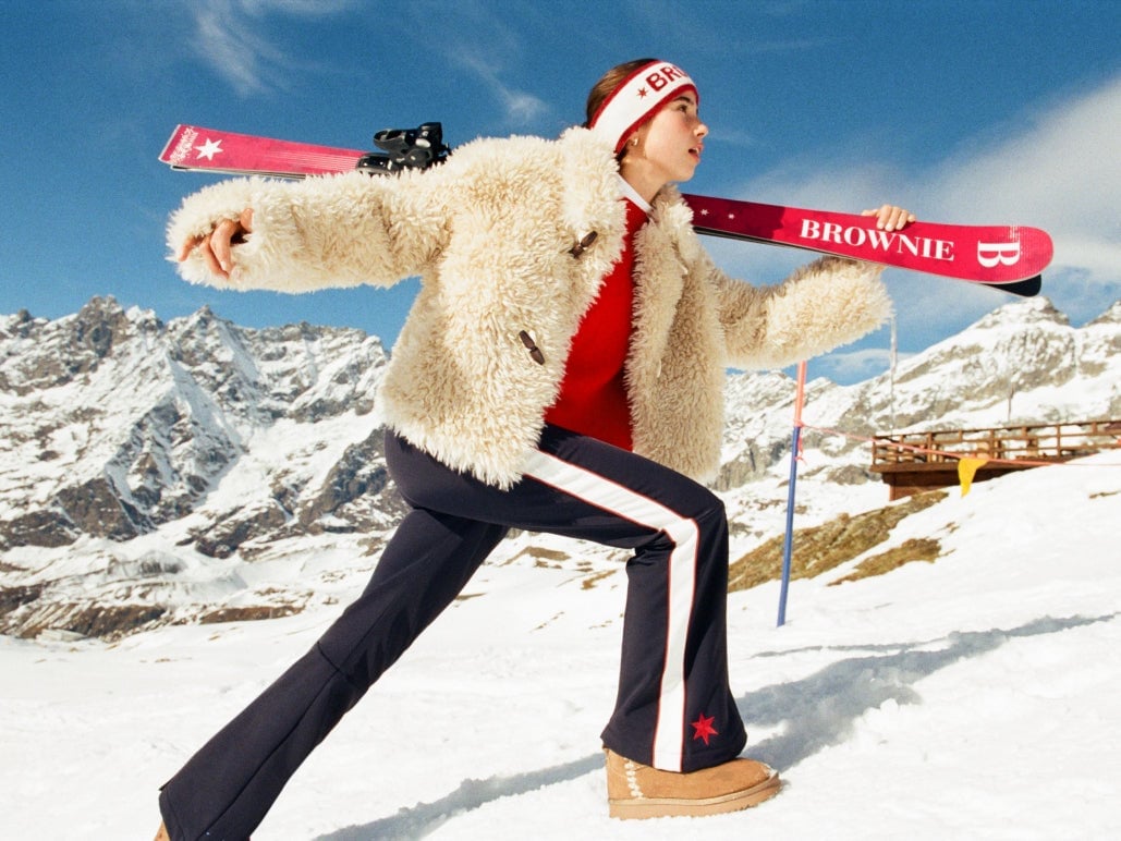 Faux Fur Jacket Over Red Sweater Faux Fur Jacket Over Red Sweater — Apres Ski Outfits