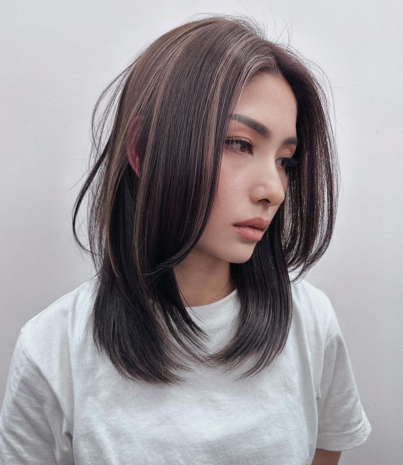 Collarbone Lob With Ash Blonde Highlights Collarbone Lob With Ash Blonde Highlights — Asian Haircuts