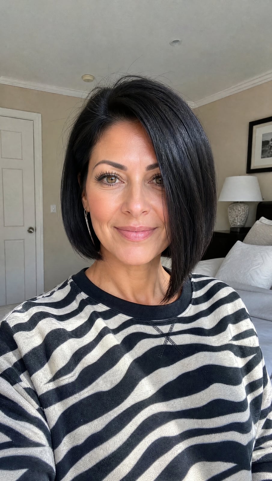 Sharp Angled Black Bob Sharp Angled Black Bob — Asymmetrical Bob