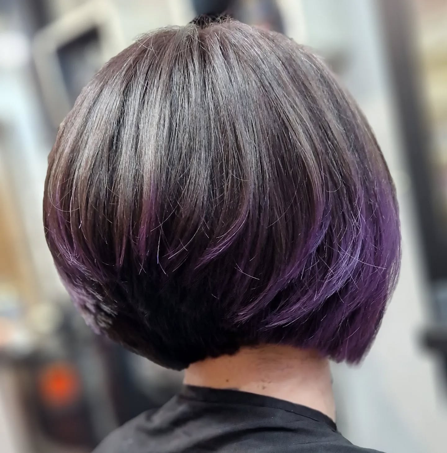 Chin Length Bob With Subtle Layers — Back Haircuts