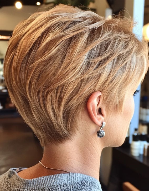 Textured Pixie With Side Bangs — Back Haircuts