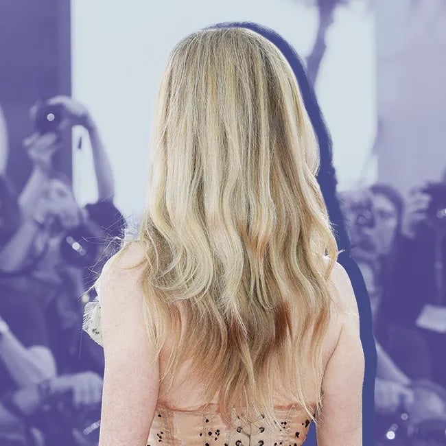 Mid-Back Blonde Wavy Blowout — Back Haircuts