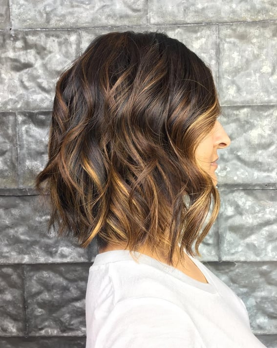 Chin Length Bob With Golden Blonde Balayage — Balayage Hair