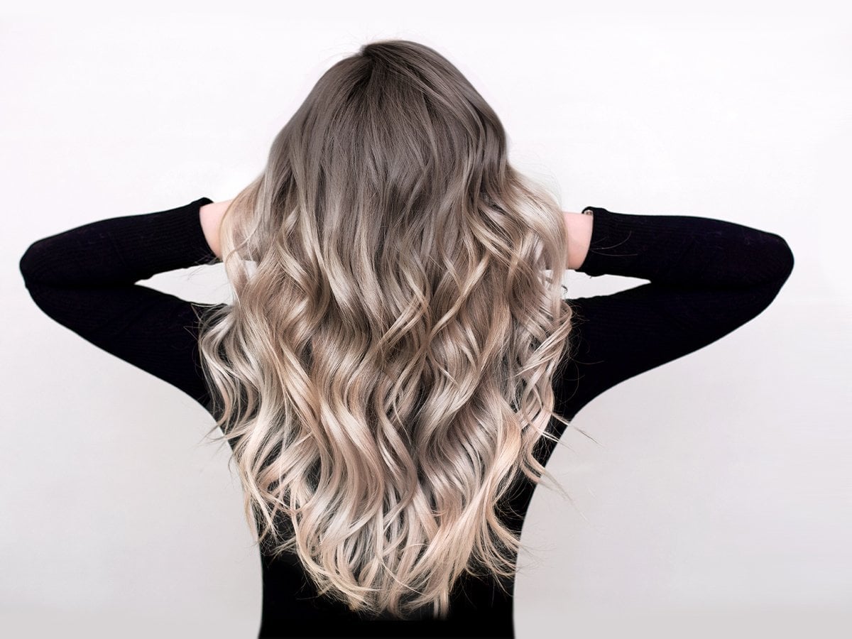 Ash Blonde Base With Platinum Ash Balayage, Mid-Back — Balayage Hair