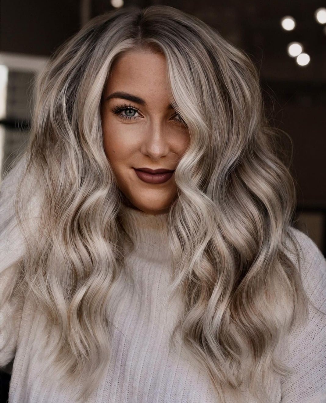 Mid-Back Platinum Blonde Balayage — Balayage Hair Blonde