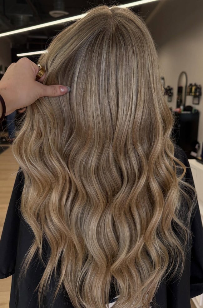 Mid-Back Layered Blonde Balayage — Balayage Hair Blonde