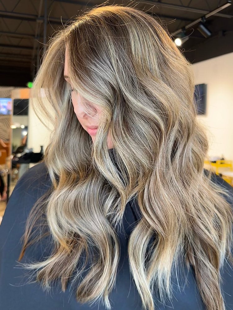 Mid-Back Ash Blonde With Lighter Ash Balayage — Balayage Highlights