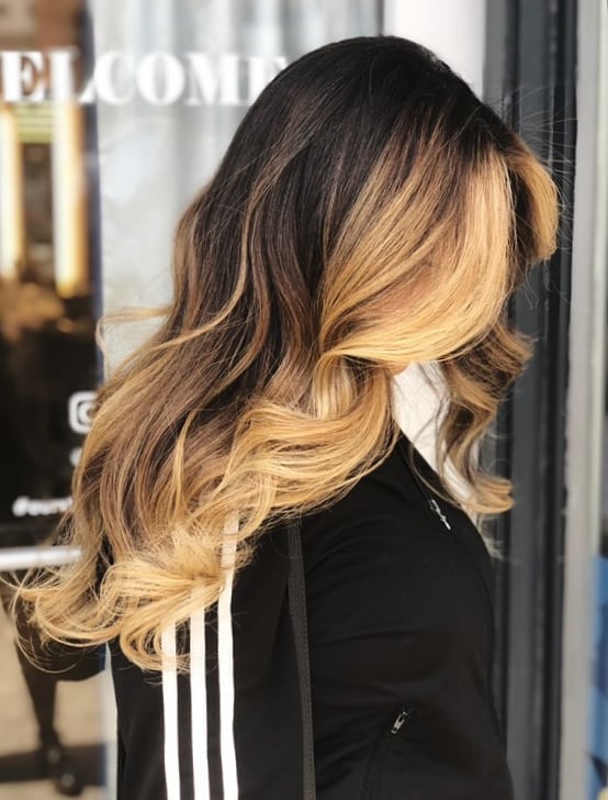 Mid-Back Dark Brown With Subtle Blonde Balayage, Close-Up Take — Balayage Highlights