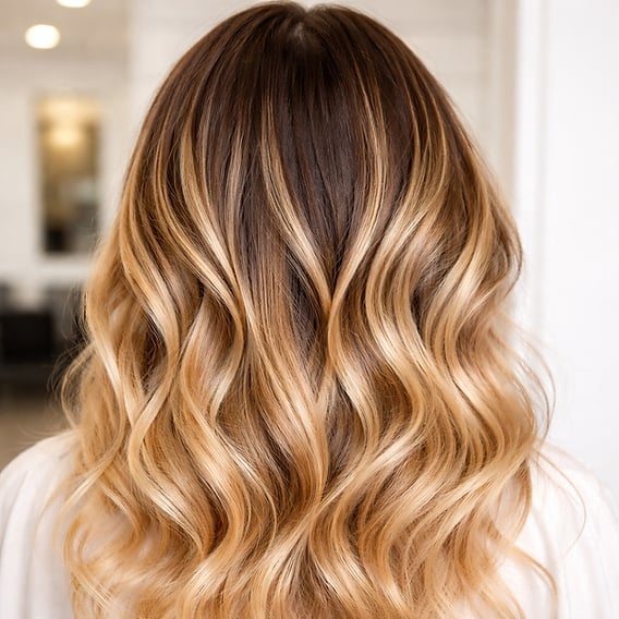 Collarbone Layers With Natural Blonde Balayage — Balayage Highlights