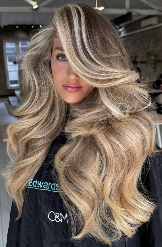 Beige Blonde With Bold Face-Framing Highlights — Beige Highlights