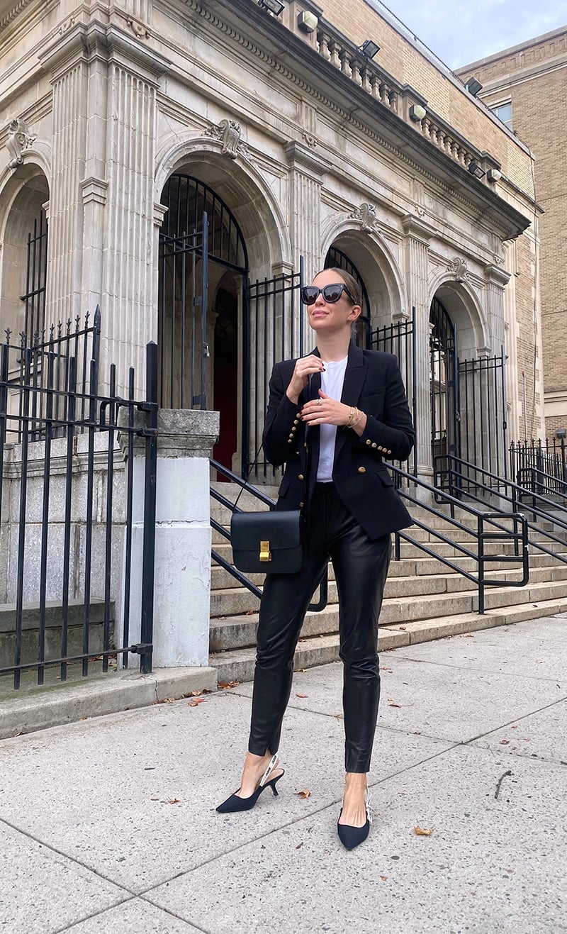 Double-Breasted Black Blazer with Gold Buttons Double-Breasted Black Blazer with Gold Buttons — Black Blazer Outfit
