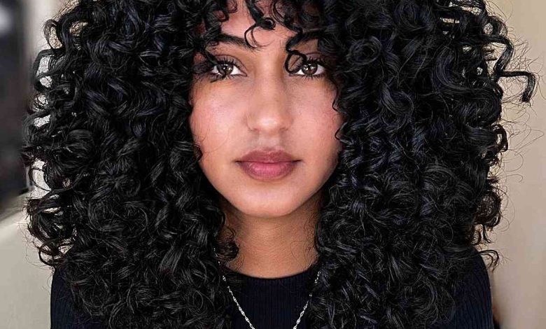 92 Best Ways to Pair Curly Hair with Bangs