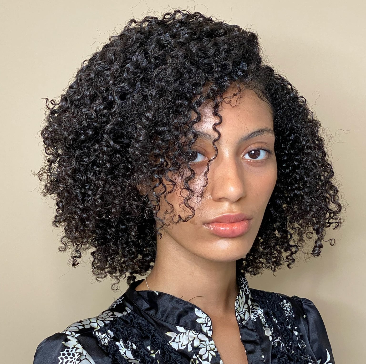Collarbone Length Layers With Curtain Bangs Collarbone Length Layers With Curtain Bangs — Black Curly Hair