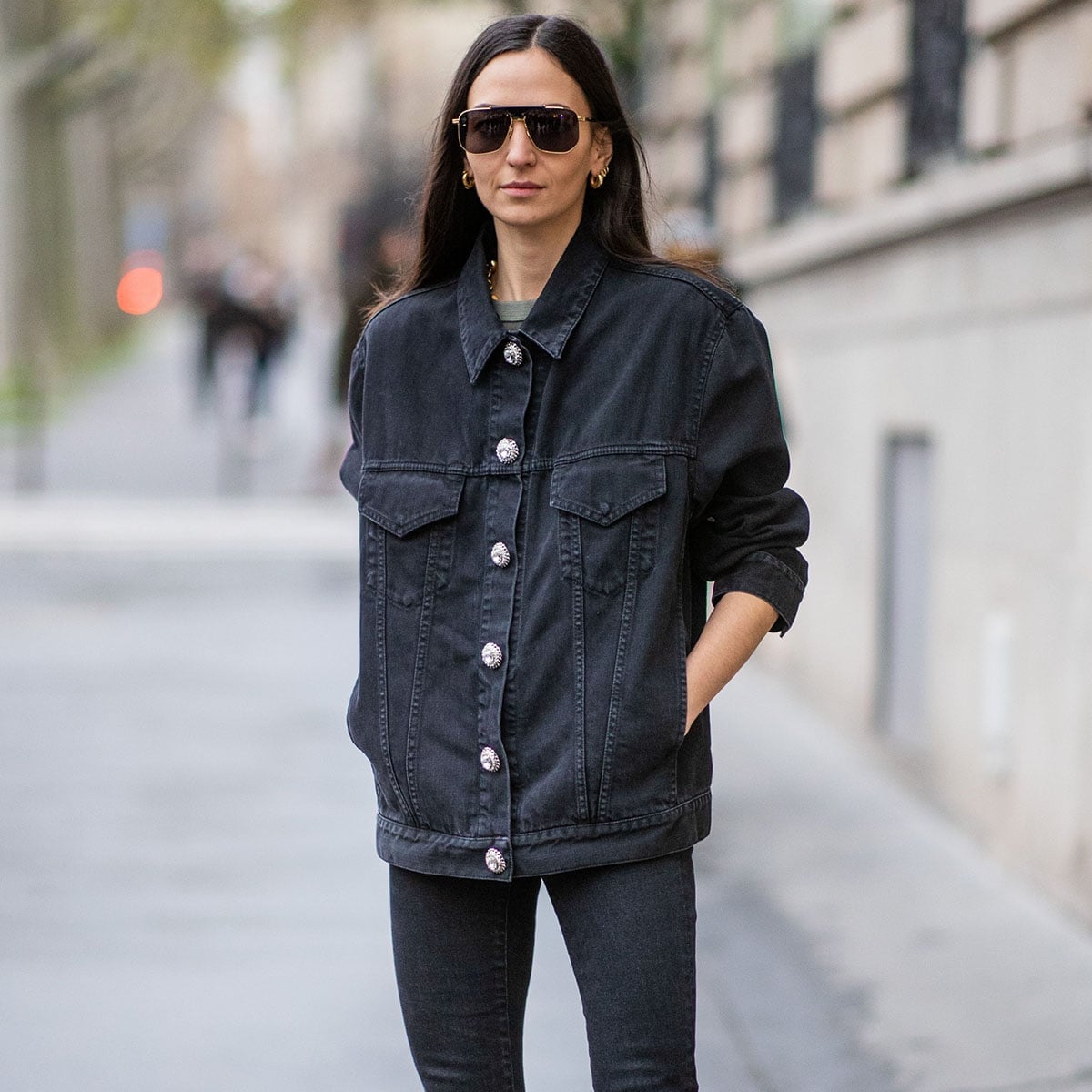 Black Denim Jacket With Skinny Jeans Black Denim Jacket With Skinny Jeans — Black Denim Jacket Outfit
