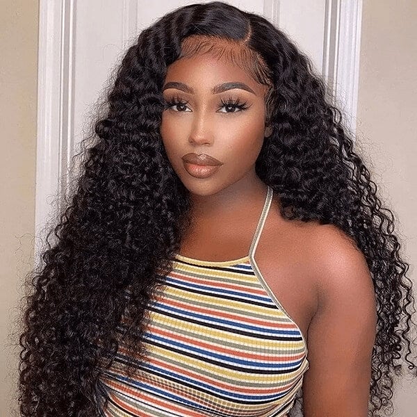 Wavy Jet Black Hair With Baby Hairs