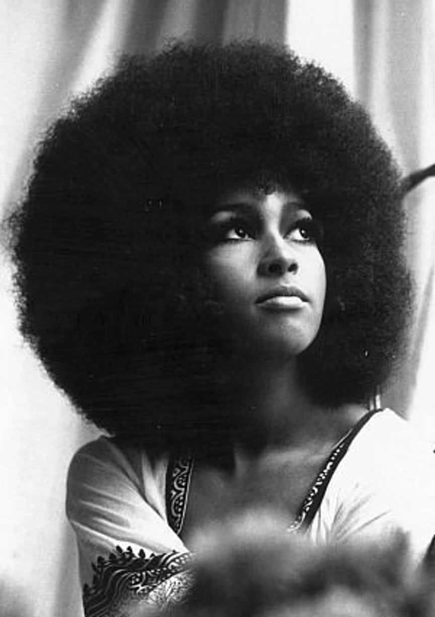 Voluminous Shoulder Length Afro, Close-Up Take — Black Hair
