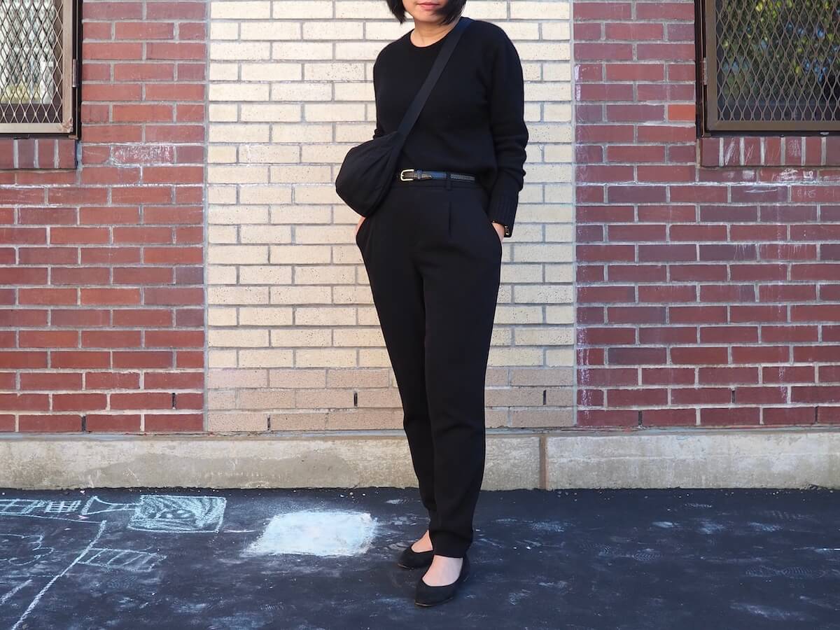 Crewneck sweater with straight-leg trousers Crewneck sweater with straight-leg trousers — Black Outfits