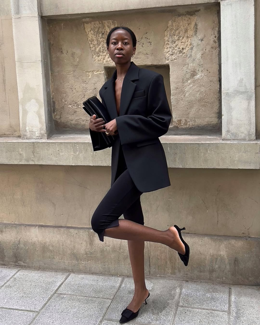 Oversized blazer with slim-fit trousers Oversized blazer with slim-fit trousers — Black Outfits