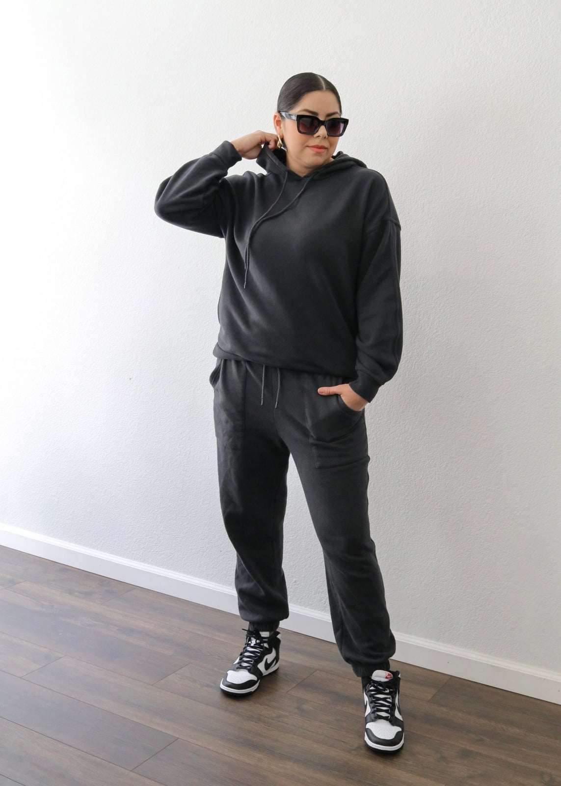 Matching Hoodie and Sweatpants Set — Black Sweatpants Outfit