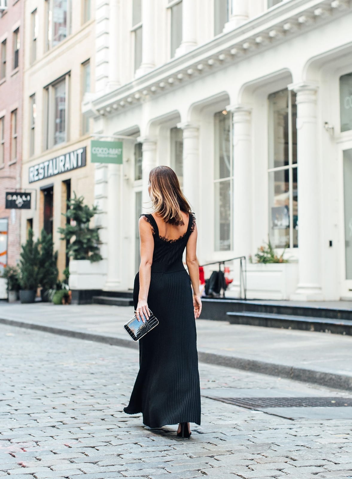 Black Sequined Knee-Length Bodycon Dress with Open Back — Black Tie Dresses