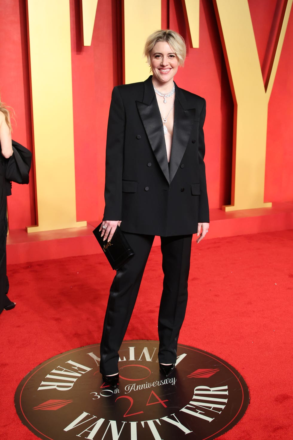 Oversized Tuxedo Blazer with Plunging Neckline — Black Tie Outfits