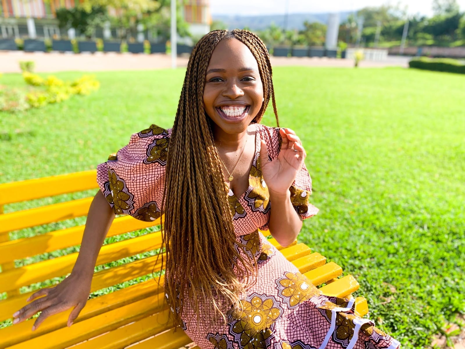 Mid-Back Honey Blonde Natural Texture Box Braids — Blonde Braids