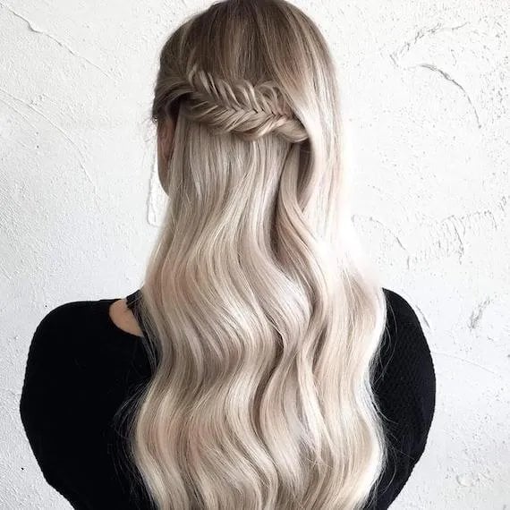 Shoulder Length Fishtail Braid Dark Blonde Ash Blonde — Blonde Braids