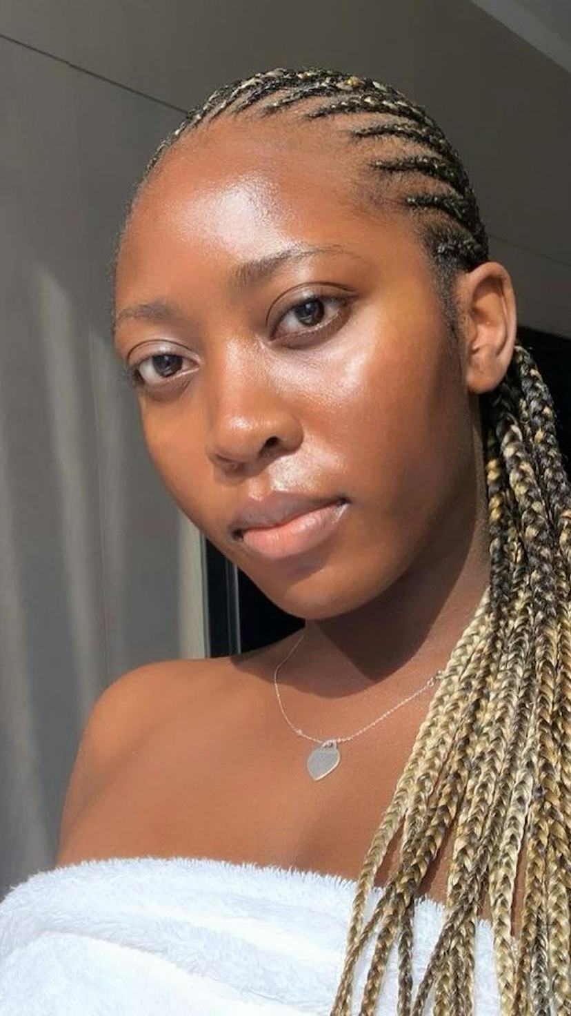 Shoulder Length Cornrows With Blonde Highlights, Straight — Blonde Braids