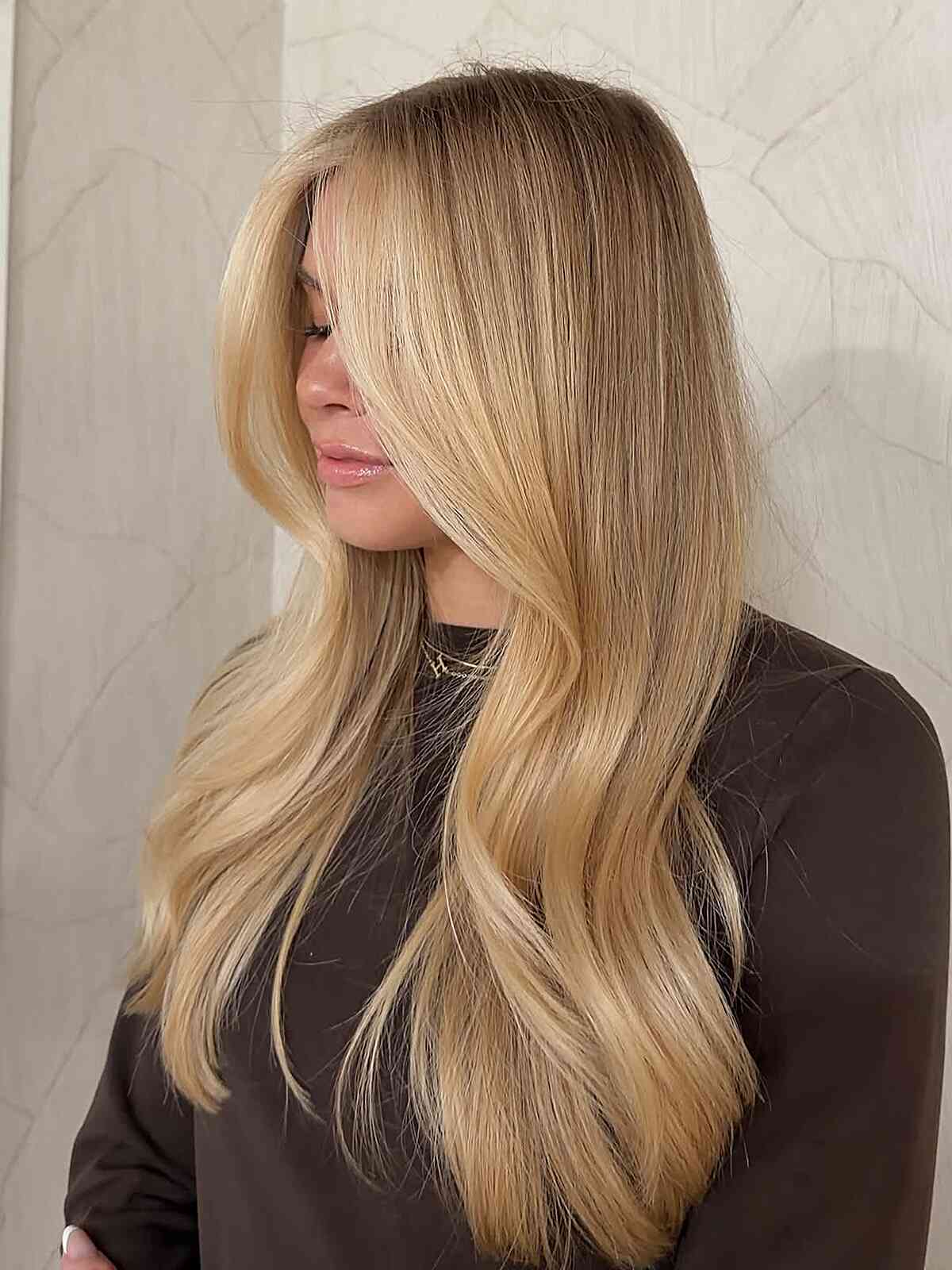 Mid-Back Ash Blonde With Balayage — Blonde Haircuts