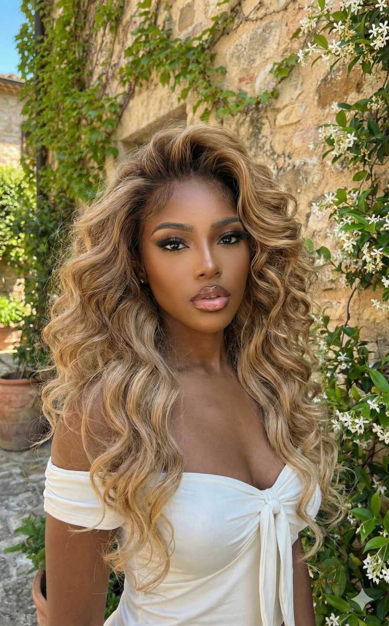 Voluminous Golden Blonde Curly Hair — Blonde Haircuts