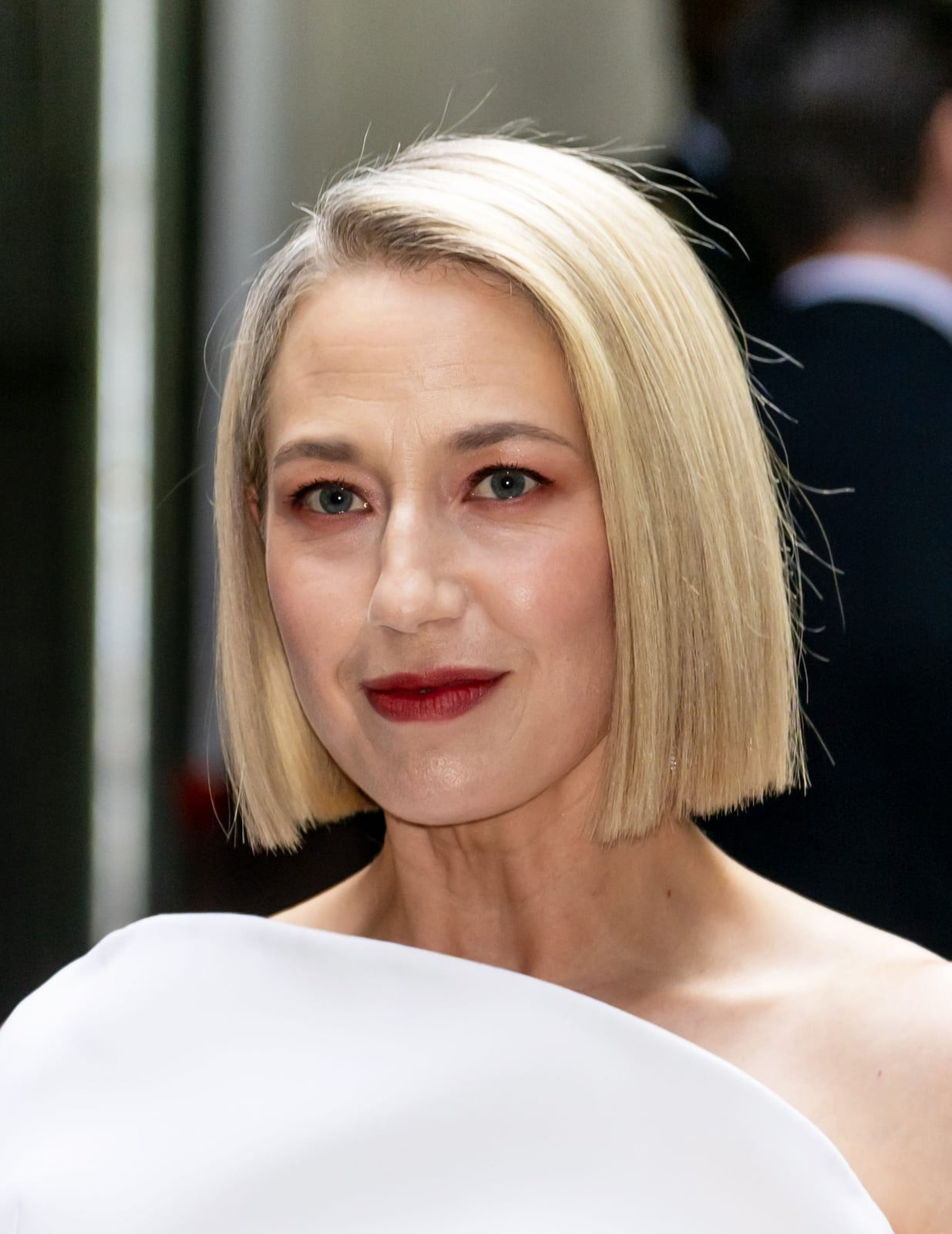 Thick Honey Blonde Blunt Bob — Blonde Short Hair