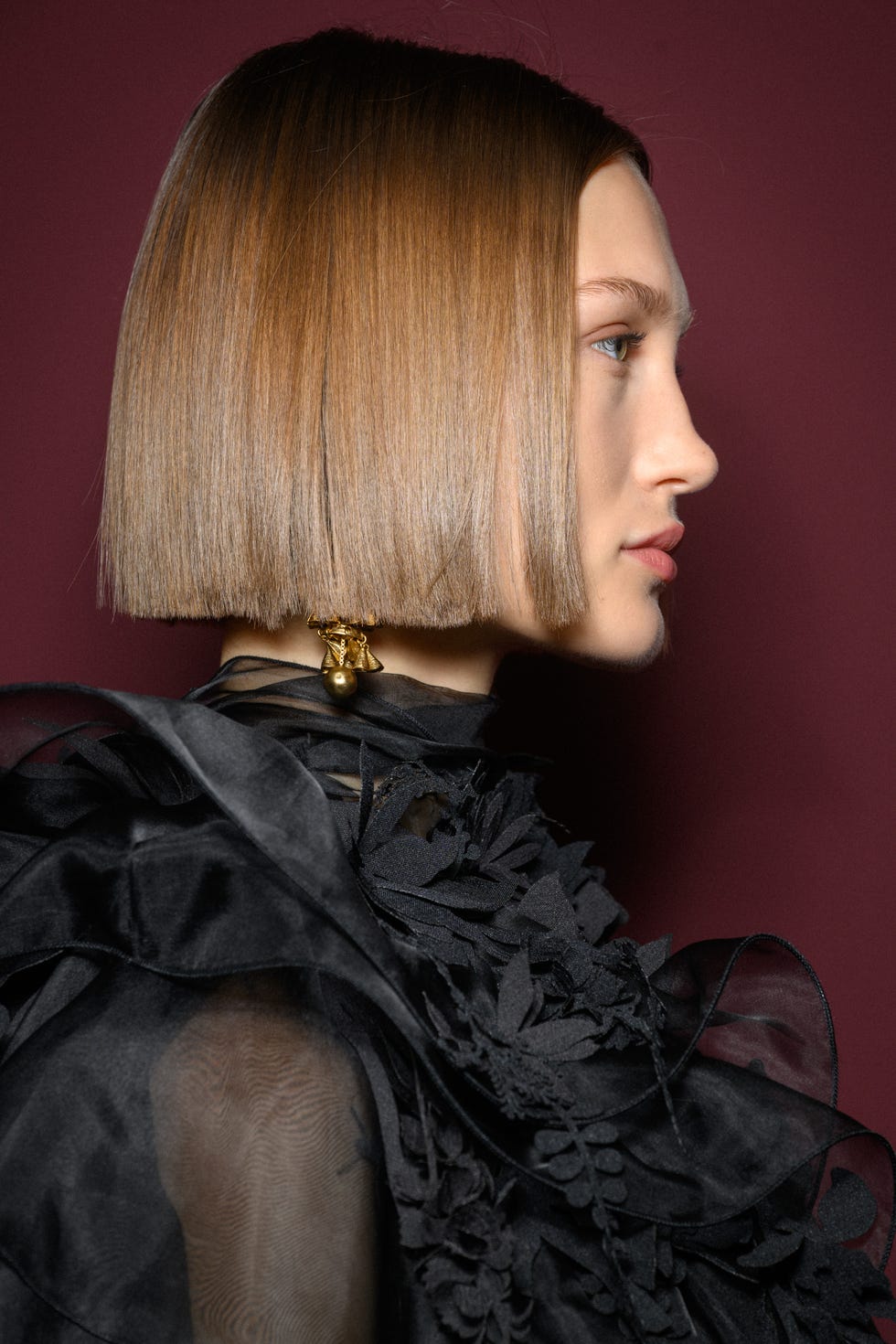 Ear Length Sleek Blunt Bob