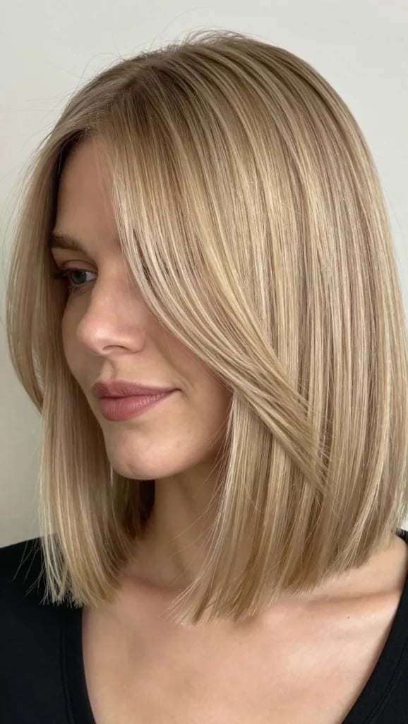 Chin Layered Bob With Side-Swept Bangs — Bob for Fine Hair
