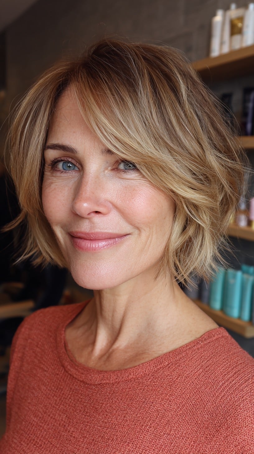 Chin Choppy Bob Textured Bangs — Bob for Fine Hair