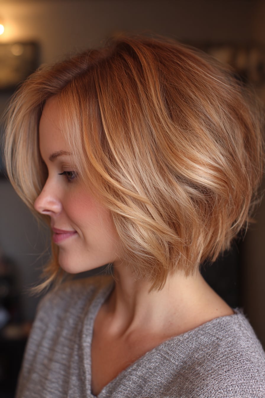 Collarbone Bob Curled Ends — Bob for Fine Hair