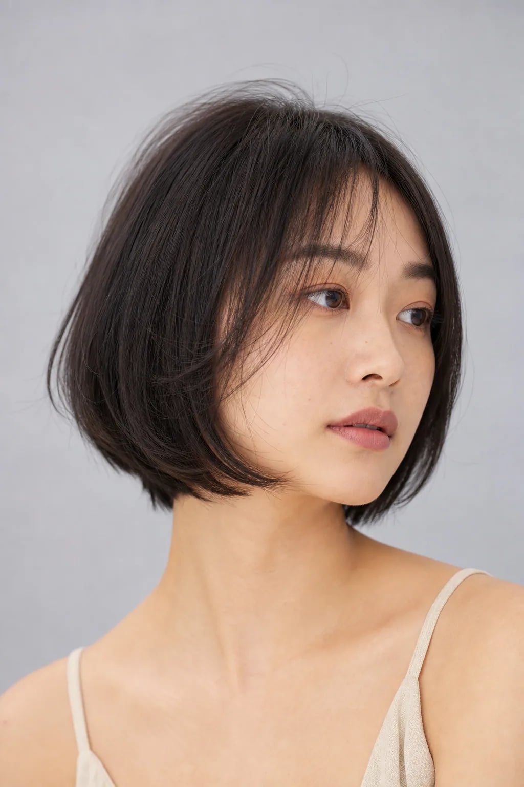 Chin Length Bob With Wispy Bangs — Bob for Fine Hair