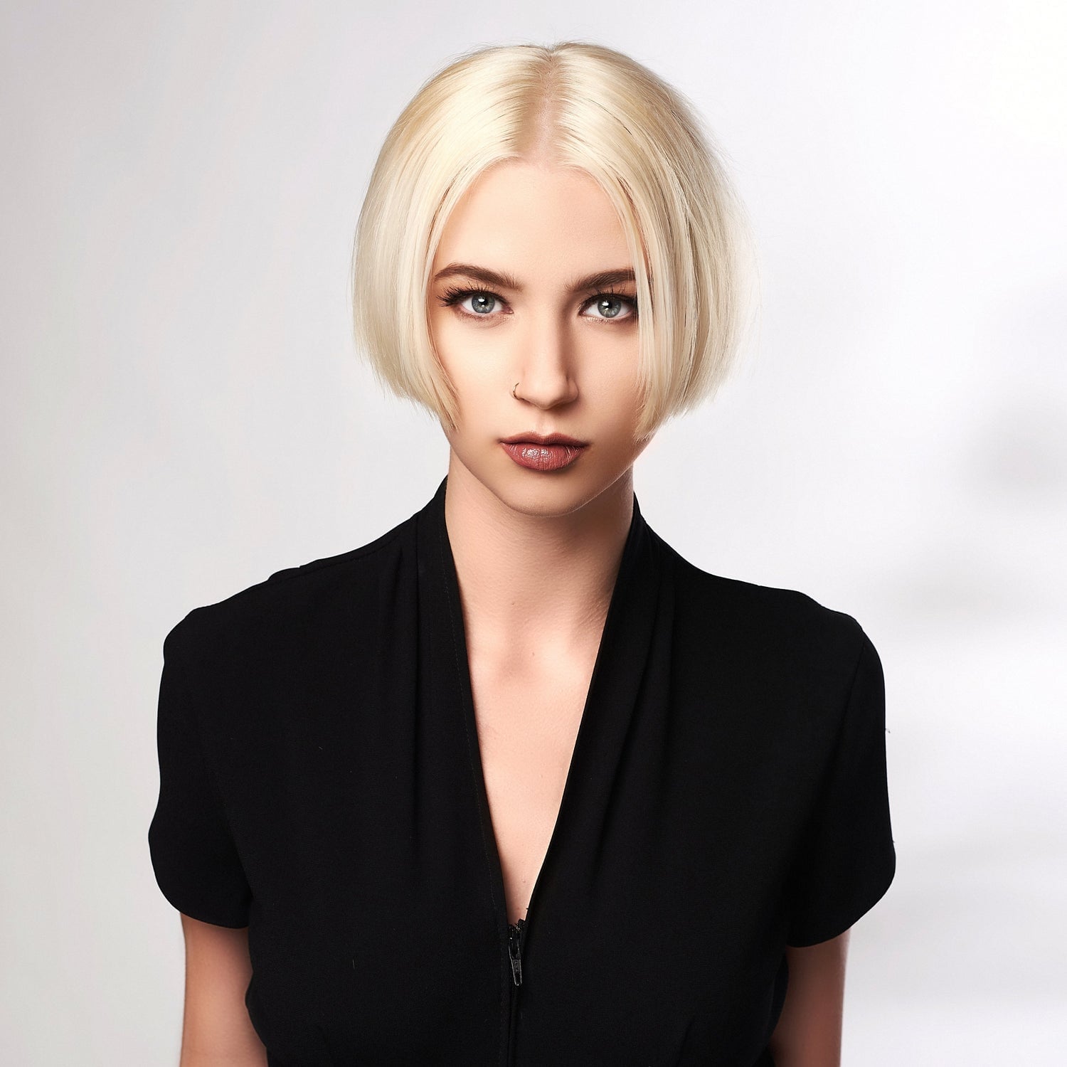 Uniform Platinum Blonde Blunt Bob — Bob Haircuts