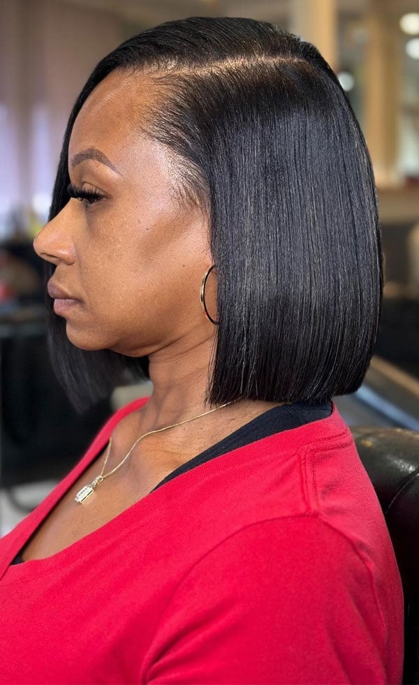 Jet Black Sleek Blunt Bob — Bob Haircuts