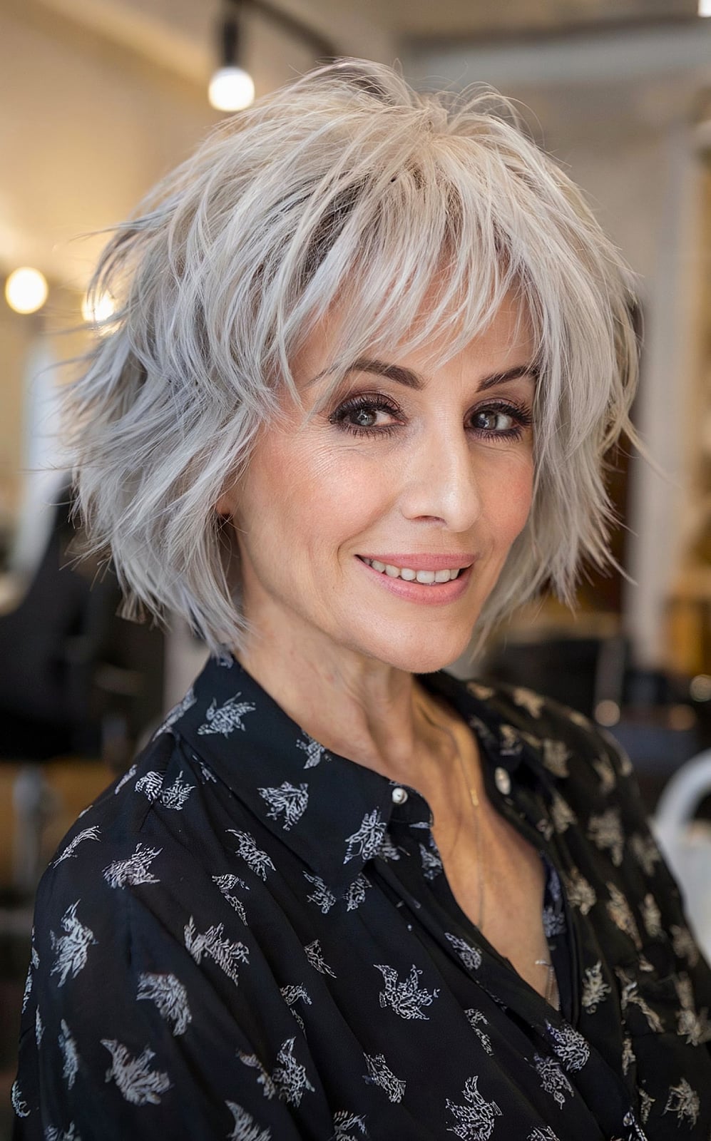 Short Shaggy Bob With Textured Layers — Bob Haircuts