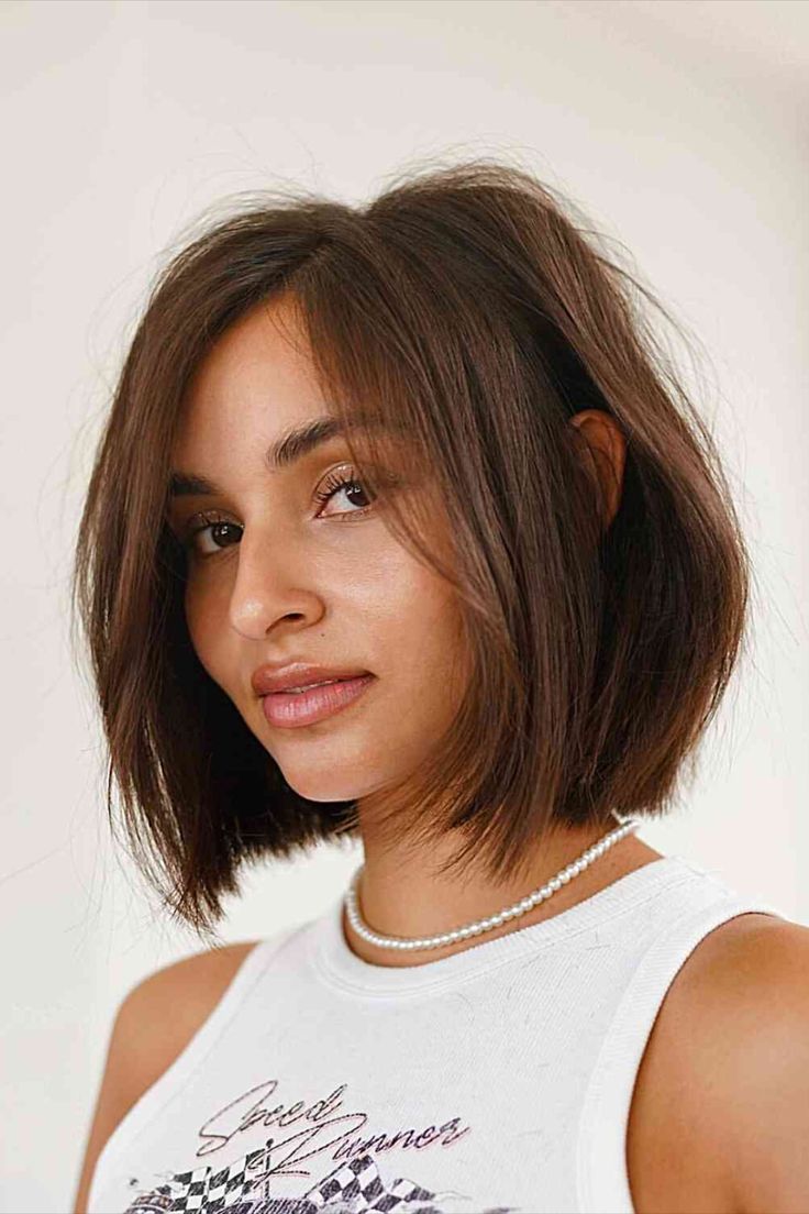 Collarbone Bob With Face-Framing Layers Air Dried — Bob Hairstyles