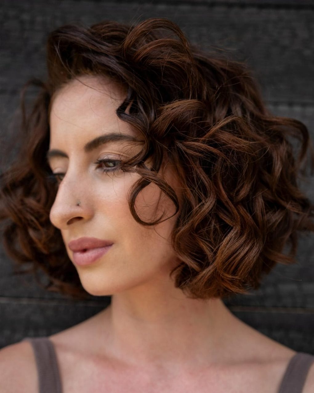 Chin Length Wavy Bob With Face Framing — Bob with Curls