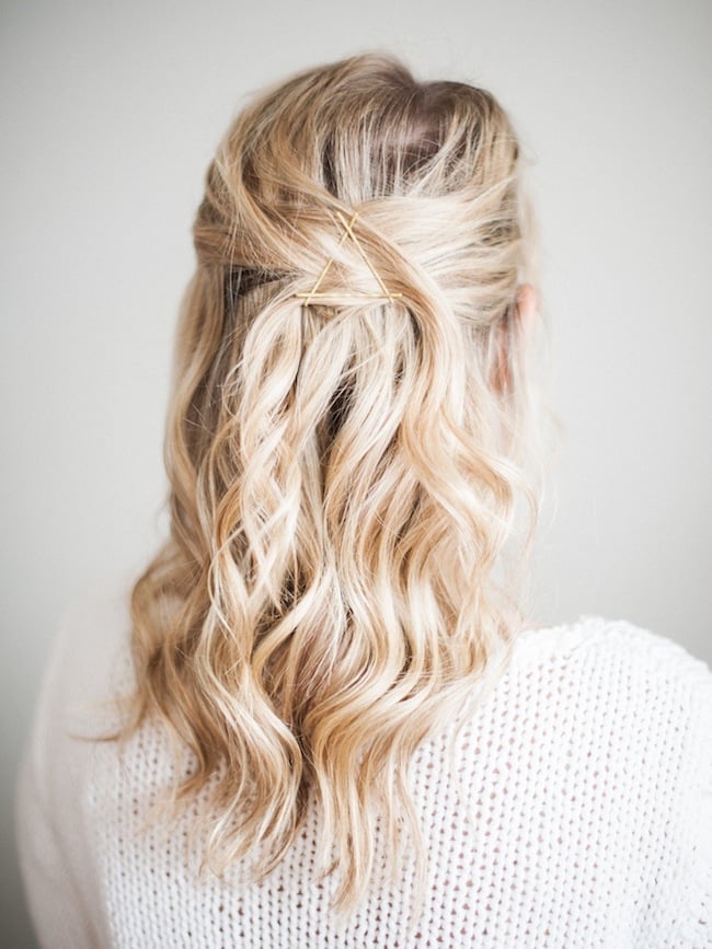 Half-Up, Half-Down With Triangle Bobby Pins Half-Up, Half-Down With Triangle Bobby Pins — Bobby Pins Hairstyles