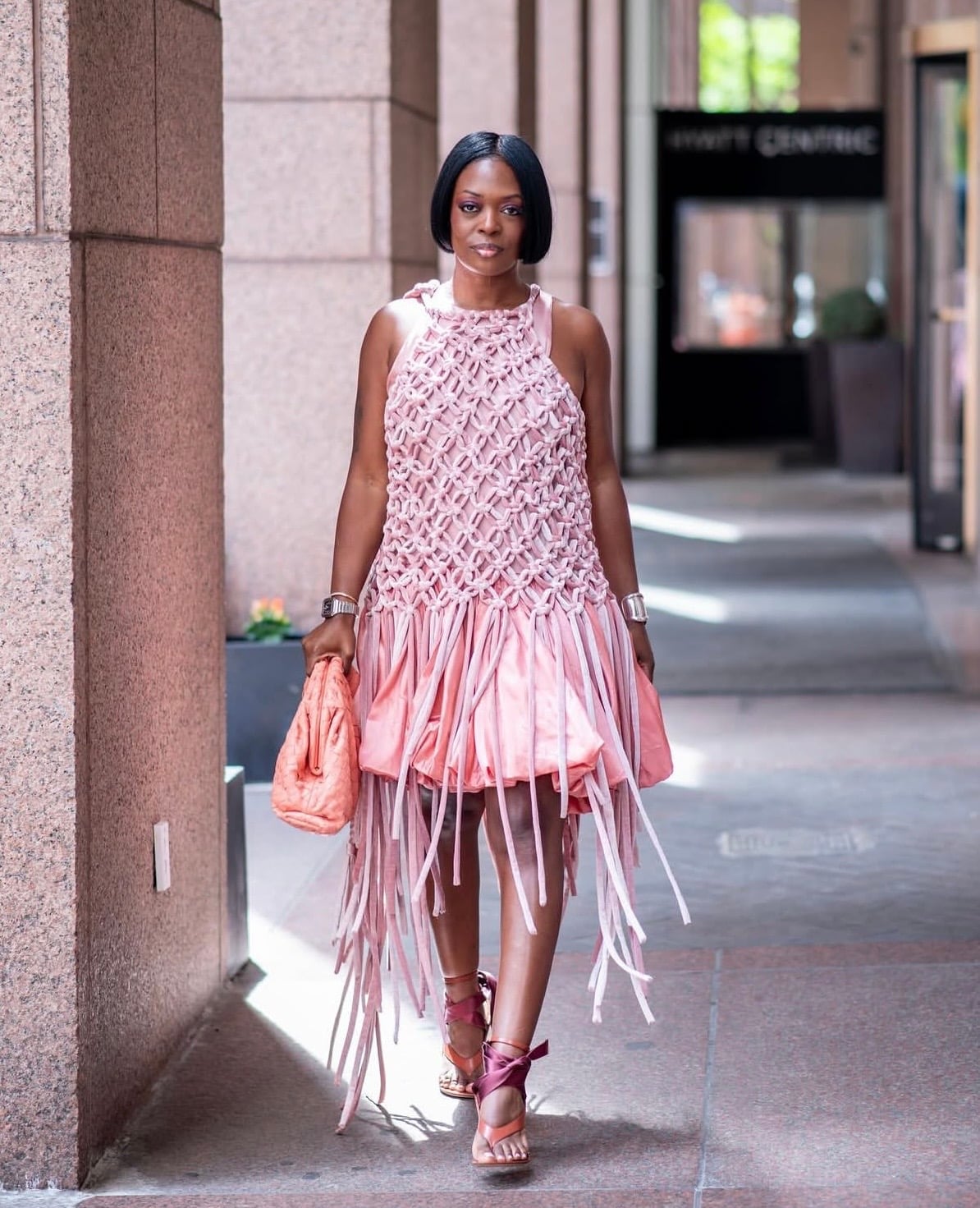 Macrame Bodice Dress With Fringe Hem — Boho Chic Outfits