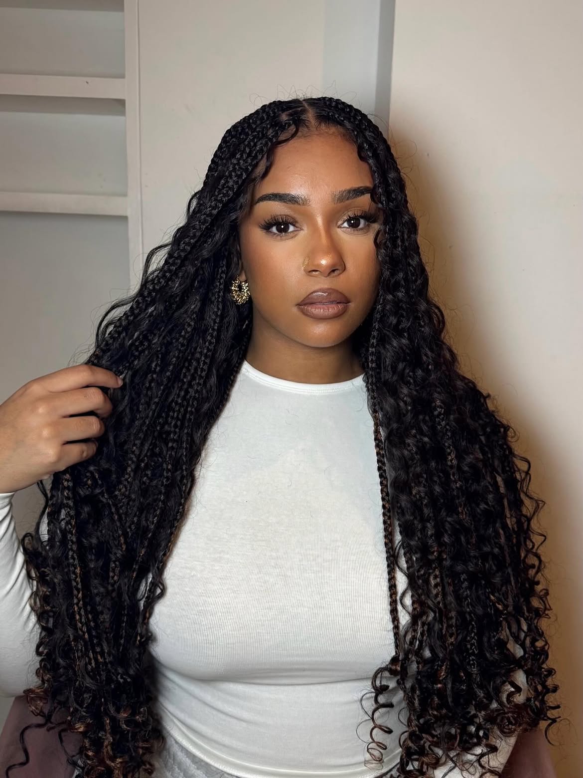 Boho Goddess Braids With Loose Curls
